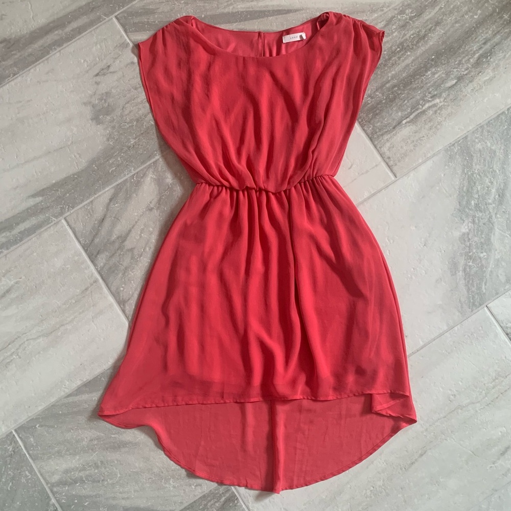 Pink high-low dress